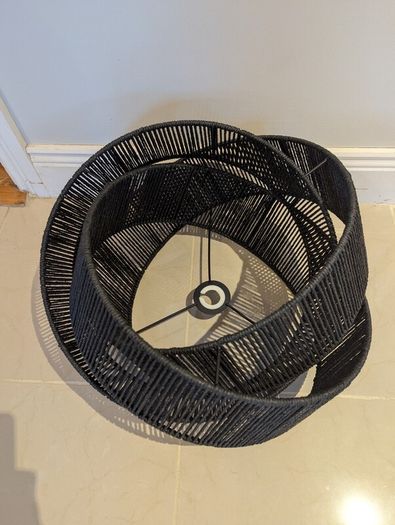 Black Woven String Ceiling Lampshade