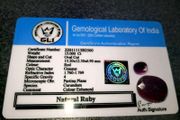 Large 15ct.Red Ruby with certificate
