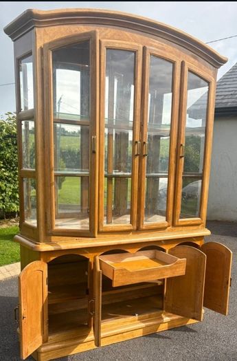 Solid Oak Display Cabinet