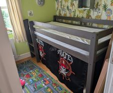 Kids Mid-Sleeper Bed with Pirate Play Den