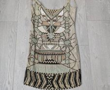 AllSaints Spitalfields Embellished Sequin Beaded Mini Dress