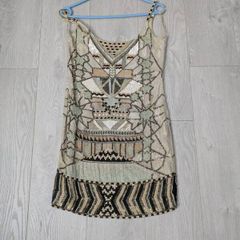 AllSaints Spitalfields Embellished Sequin Beaded Mini Dress