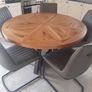 table and chairs (As new) OAK. Image 2