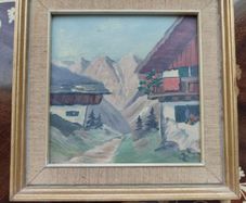 Austrian Alpine Art Vintage Painting