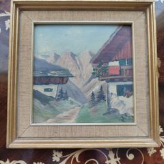 Austrian Alpine Art Vintage Painting