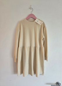 7-8years, With Tags M&S Soft Ribbed Long-Sleeved Girls Dress