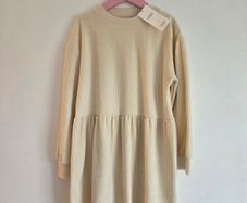 7-8years, With Tags M&S Soft Ribbed Long-Sleeved Girls Dress
