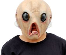 Alien Mask ET Dress Up Halloween Costume Party Latex Full Head Scary Horror Mask