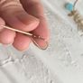 Gold plated silver drop earrings with blue topaz wedding occasion Image 4