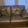 2seater Brown Leather Sofa Image 2