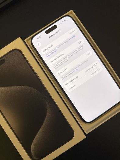 iPhone 15 pro Max, Black Titanium, 256GB, Unlocked