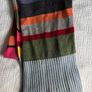 Vintage JUMP Colourful Striped Soft Knit Scarf Image 3