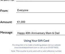Travel Department voucher