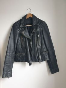 Allsaints Leather Jacket Size Uk 10