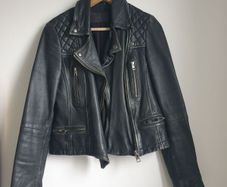Allsaints Leather Jacket Size Uk 10