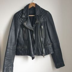 Allsaints Leather Jacket Size Uk 10