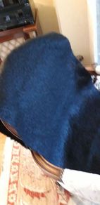 Beautiful Black Glen Cree Scotish Mohair Wool Wrap/Throw/Blanket