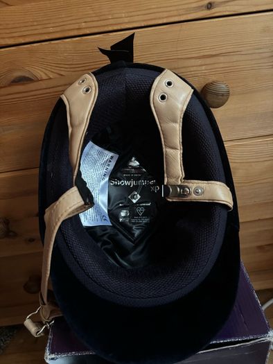 Charles Owen navy velvet hat