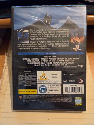 Brand New Sealed Batman Mask of the Phantasm DVD