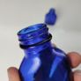 393 - Set of Two Beautiful Vintage Cobalt Blue Glass Decorative Collectible Milk of Magnesia Bottles Image 4