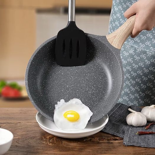 Brand New Non-stick Frying Pan with Lid Coated To 28cm, Granite Pans Nonstick Frying Pan,