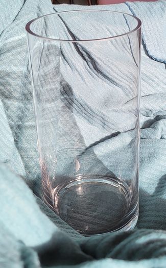 Four floral glass cylinders brand Oasis