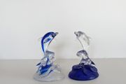 Vintage Crystal dolphins x2