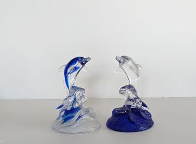 Vintage Crystal dolphins x2