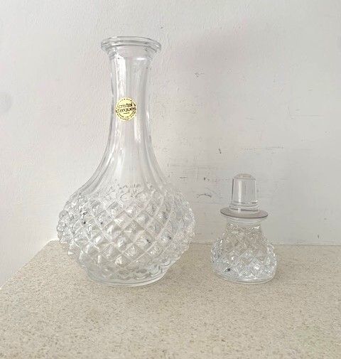 Vintage French Crystal Decanteur 1980s