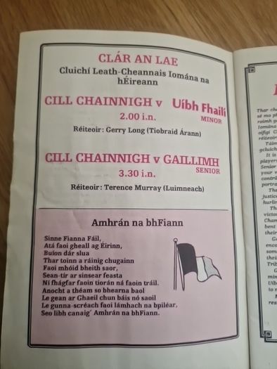 Vintage 1986 GAA Hurling Programme Kilkenny v Galway (All-Ireland Semi-Final)