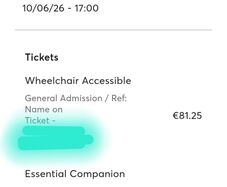 Nick Cave - Wheelchair accessible & Companion Pass