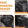 Car Bin, Leak-Proof Car Bin for Tidy Use, Foldable and Waterproof Car Accessories for Interior, Multipurpose Rubbish Bin with Lid, Adjustable Straps and Multiple Pockets Image 3