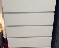 White 6-drawer chest of drawers