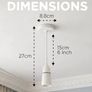 Ceiling Pendant Light Fitting 6 Inch White Bayonet B22 Pendant for Ceiling Pre Wired with Cord Grip Indoor Lighting Fixture Image 3