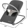 Baby Rocker, 0 2 years, Lightweight (2.7 kg), Ultra-Flat Folding, Adjustable Backrest, Removable Toy Arch, 3-point Harness, Stationary Mode, Tinted Graphite Image 2