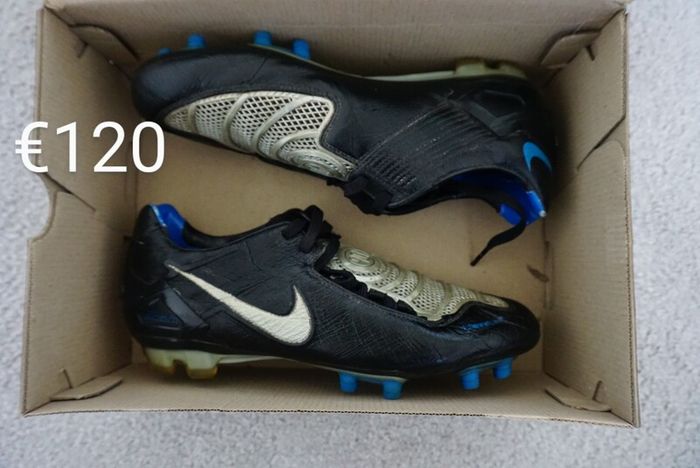 Football Boots Nike Total 90 Laser I Black/Blue (2007) Size 8.5UK FG