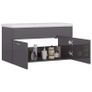 Sink Cabinet with Built-in Basin High Gloss Grey Chipboard Image 4