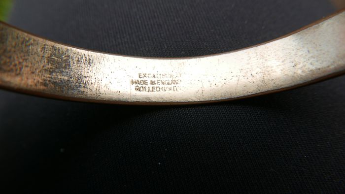 Vintage Excalibur 1/20 RG pre-loved buckle bangle , exclusive to Harrods, by Hatton Garden London. C30