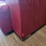 Red Leather two seater couch Image 3