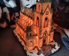 Christmas village cathedral Vintage Y2K plug in