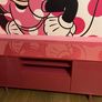 Mostrop Ikea TV stand unit cabinet vtg Pink Rose glass shine unit ps Image 4