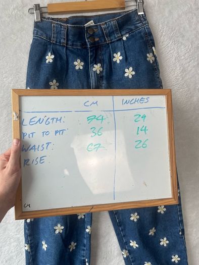 Lucy And Yak Daisy Print Jeans Sz 26W S