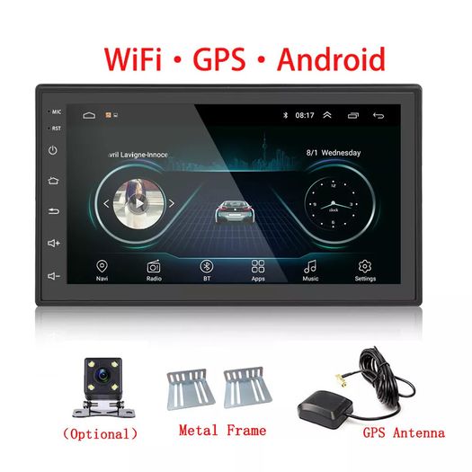 Android 2 Din Auto radio RDS 2GB 16GB Car Radio Gps Navigation Universal Auto Radio Wifi 2Din Central Multimedia Player Maps