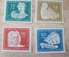 East Germany 1950 "Johann Sebastian Bach" Complete Set mint/MNH - free standard postage