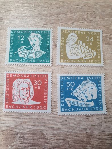 East Germany 1950 "Johann Sebastian Bach" Complete Set mint/MNH - free standard postage