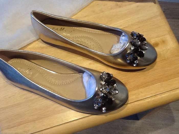 Ladies Silver Flat shoes