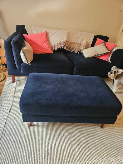 sofa, armchair and ottoman