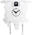 main image for ad 20.2x37cm White Vintage Cuckoo Clock With Cuckoo Call Simple Fashionable antique style Pendulum
