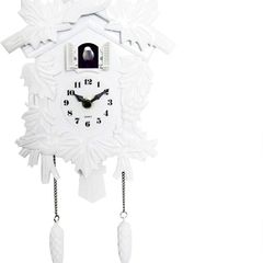 20.2x37cm White Vintage Cuckoo Clock With Cuckoo Call Simple Fashionable antique style Pendulum