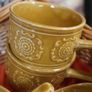 Vintage Tams Staffordshire Mustard-Gold Floral Soup Set (16 pcs) Image 3